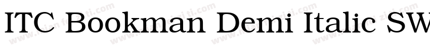 ITC Bookman Demi Italic SWA字体转换